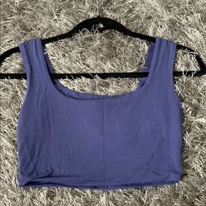 Blue crop top